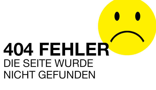Fehler 404 - Seite nicht gefunden