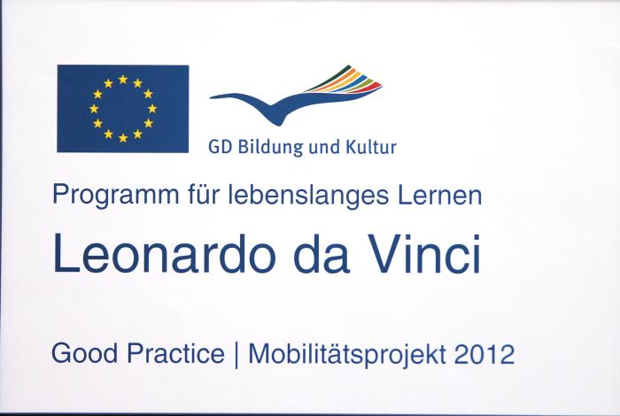 Good Practice Auszeichnung 2012 ERASMUS+ LEONARDO DA VINCI ENGLAND PRAKTIKA PRAKTIKUM IRLAND